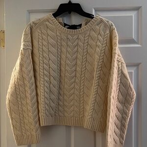 J. Crew Cream Cable Knit Sweater
